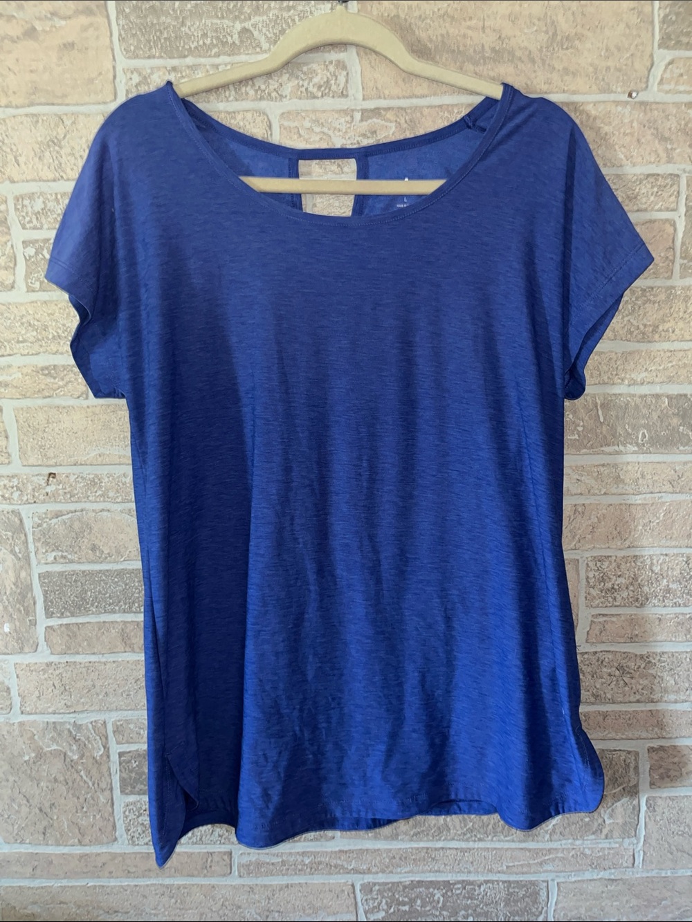 Tuff Athletics Scoop Neck Short Sleeve Tee in Royal Blue